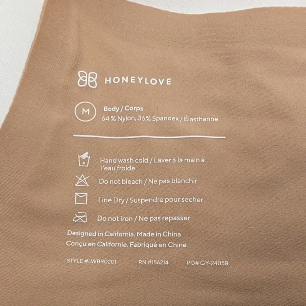 Honeylove Size Medium Silhouette Wireless Bra LWBR0201 Color Sand Comfort NWOT